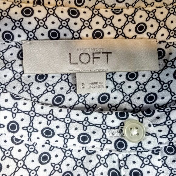 Loft B&W Print LS Top - Picture 3 of 4